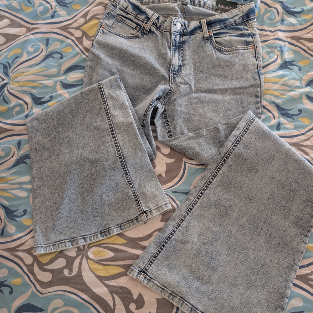Wild Fable Blue Flare Wide Leg Denim